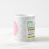 Funny Prescription Hot Tea met Custom Monogram Koffiemok (Center)