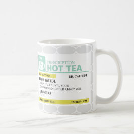 Funny Prescription Hot Tea met Custom Monogram Koffiemok