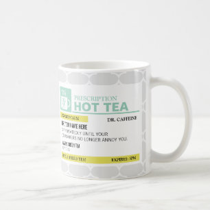 Funny Prescription Hot Tea met Custom Monogram Koffiemok