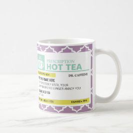 Funny Prescription Hot Tea met Custom Monogram Koffiemok