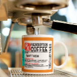 Funny Prescription Koffee Label op maat Koffiemok<br><div class="desc">Dit ontwerp kan op het gebied worden gepersonaliseerd dat door de foto en/of tekst te veranderen wordt verstrekt. Of het kan worden aangepast door te klikken deze Sjabloon personaliseert en dan de klik te kiezen om verdere optie aan te passen en de kleur van de achtergrond te schrappen of te...</div>