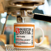 Funny Prescription Koffee Label op maat Koffiemok