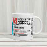 Funny Prescription Koffee Label op maat Reisbeker<br><div class="desc">Dit ontwerp kan op het gebied worden gepersonaliseerd dat door de foto en/of tekst te veranderen wordt verstrekt. Of het kan worden aangepast door te klikken deze Sjabloon personaliseert en dan de klik te kiezen om verdere optie aan te passen en de kleur van de achtergrond te schrappen of te...</div>