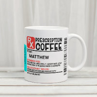 Funny Prescription Koffee Label op maat