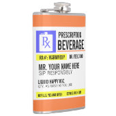 Funny Prescription Label 8 oz. Beverage Flask Heupfles (Rechts)