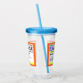 Funny Prescription Label Acryl Drinkbeker (Links)