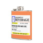 Funny Prescription Label Beverage Flask Heupfles (Links)