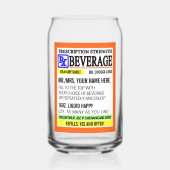 Funny Prescription Label Blikvorm Glas (Voorkant)