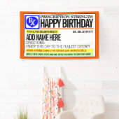 Funny Prescription Label Happy Birthday Spandoek (Insitu)