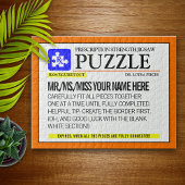 Funny Prescription Label Persoonlijk Legpuzzel