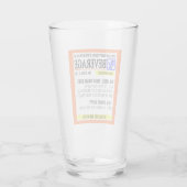 Funny Prescription Label Pint Glass Glas (Achterkant)