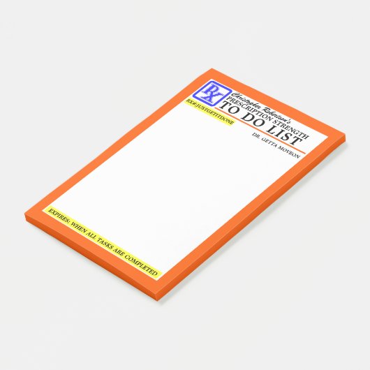 Funny Prescription Label Post-it® Notes (Schuin)
