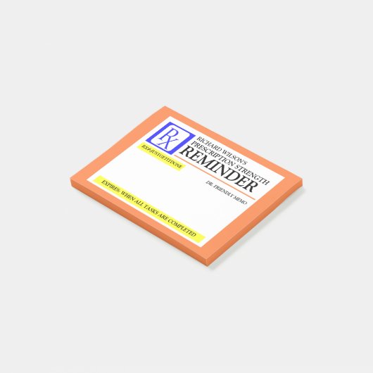 Funny Prescription Label Post-it® Notes (Schuin)