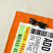 Funny Prescription Label Strandlaken (In situ)