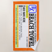 Funny Prescription Label Strandlaken (Voorkant)