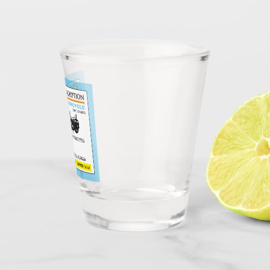 Funny Prescription Motorcycle Shot Glas (Rechts)