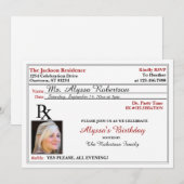 Funny Prescription Party-uitnodigingen Kaart (Voorkant / Achterkant)