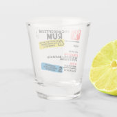 Funny Prescription Rum Shot glass Glas (Achterkant)