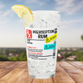 Funny Prescription Rum Warning Label Persoonlijk Glas
