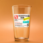 Funny Prescription Rum Warning Label Persoonlijk Glas<br><div class="desc">Dit ontwerp kan op het gebied worden gepersonaliseerd dat door de foto en/of tekst te veranderen wordt verstrekt. Of het kan worden aangepast door te klikken deze Sjabloon personaliseert en dan de klik te kiezen om verdere optie aan te passen en de kleur van de achtergrond te schrappen of te...</div>