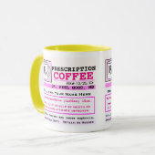 Funny Prescription RX Coffee Mok (Voorkant links)