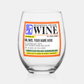 Funny Prescription Sterketiket Wijnglas Zonder Voet (Voorkant)