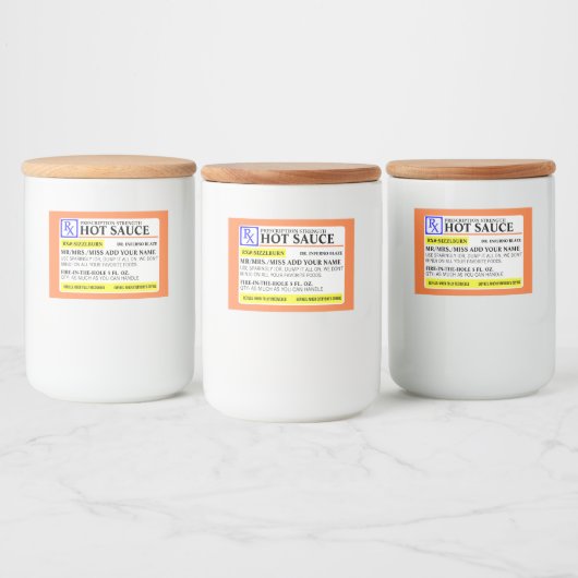 Funny Prescription Sterkte Etiket voor voedsel (Flessen)