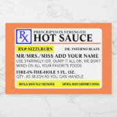 Funny Prescription Sterkte Etiket voor voedsel (Enkel label)