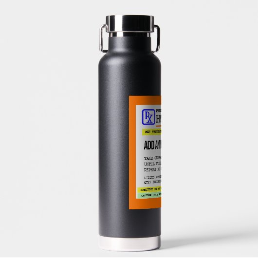 Funny Prescription Sterkte Waterfles (Voorkant)