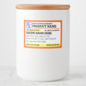 Funny Prescription Strength Food Label Voedselcontainer Etiket (Voorkant)