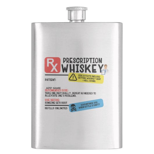 Funny Prescription Whiskey Flacon (Voorkant)