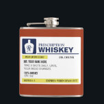 Funny Prescription Whiskey Heupfles<br><div class="desc">Grappig voorschrift Whiskey Flask.  Gepersonaliseerd zoals nodig!  Voeg jouw naam,  uw arts,  uw eigen instructies en het type drink toe.  Maak het grappig,  maak het van jou!  Met een grappig waarschuwingslabel.</div>