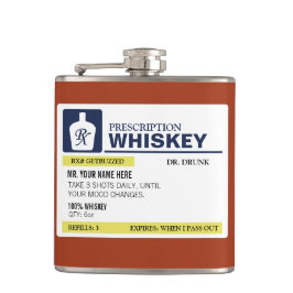 Funny Prescription Whiskey Heupfles
