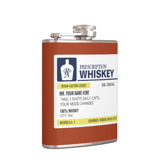 Funny Prescription Whiskey Heupfles (Rechts)