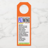 Funny Prescription Wine Label (Voorkant)