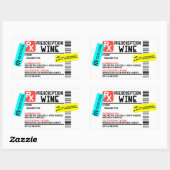 Funny Prescription Wine Warning Label Persoonlijk (Vel)