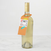 Funny Prescription Wine Warning Label Persoonlijk (Schuin)