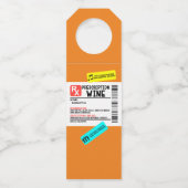 Funny Prescription Wine Warning Label Persoonlijk (Achterkant)
