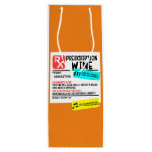 Funny Prescription Wine Warning Label Persoonlijk Wijn Cadeautas (Achterkant)