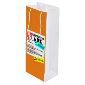 Funny Prescription Wine Warning Label Persoonlijk Wijn Cadeautas (Voorkant Gekanteld)