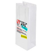 Funny Prescription Wine Warning Label Persoonlijk Wijn Cadeautas (Voorkant Gekanteld)