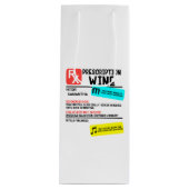 Funny Prescription Wine Warning Label Persoonlijk Wijn Cadeautas (Voorkant)