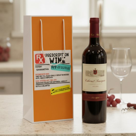 Funny Prescription Wine Warning Label Persoonlijk Wijn Cadeautas