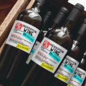 Funny Prescription Wine Warning Label Persoonlijk Wijn Etiket