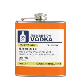 Funny Prescription Wodka Heupfles