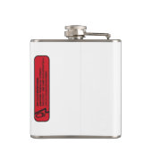 Funny Prescription Wodka Heupfles (Achterkant)