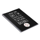 Funny Presents For Baseball Players Team Fan Lover Notitieboek (Rechterzijde)