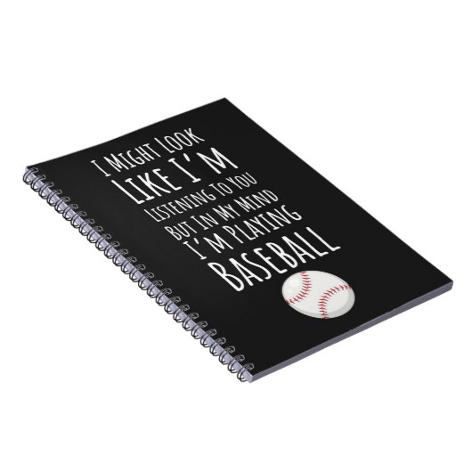 Funny Presents For Baseball Players Team Fan Lover Notitieboek (Rechterzijde)