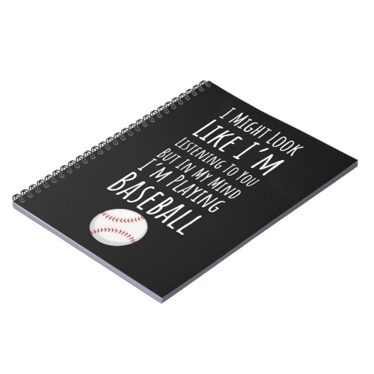 Funny Presents For Baseball Players Team Fan Lover Notitieboek (Linkerzijde)