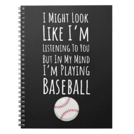 Funny Presents For Baseball Players Team Fan Lover Notitieboek
